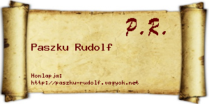 Paszku Rudolf névjegykártya